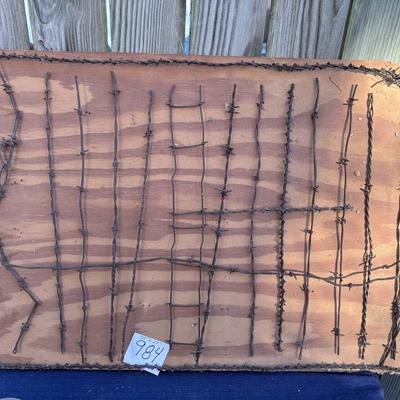 Kansas Shape Barb Wire Display