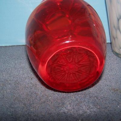 LOT 5 WONDERFUL VINTAGE MCM ART GLASS TALL EWER & VASE