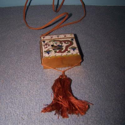 LOT 10 WONDERFUL ASIAN BRASS CLOISONNE BOX NECKLACE/HANGING