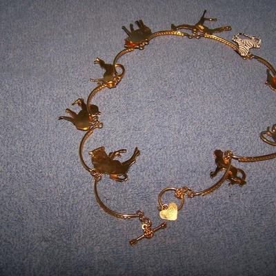 LOT 11 FABULOUS COLLECTIBLE LUNCH-AT-THE-RITZ JUNGLE ANIMAL NECKLACE