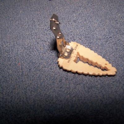 LOT 12 WONDERFUL VINTAGE CARVED CHARMS AND CLIP