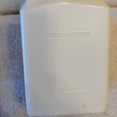 Sale Photo Thumbnail #501: Milk glass oil bottle on liqueur bottle