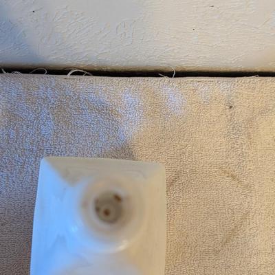 Sale Photo Thumbnail #503: Milk glass oil bottle on liqueur bottle