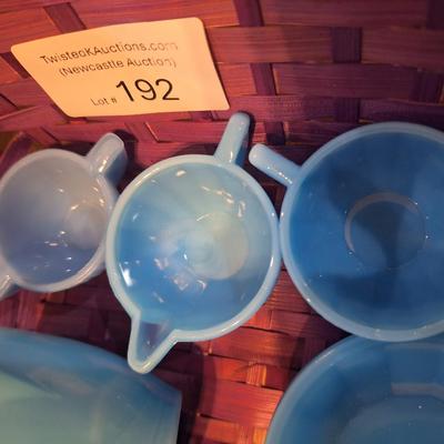 Sale Photo Thumbnail #674: AKRO tea set pieces- blue