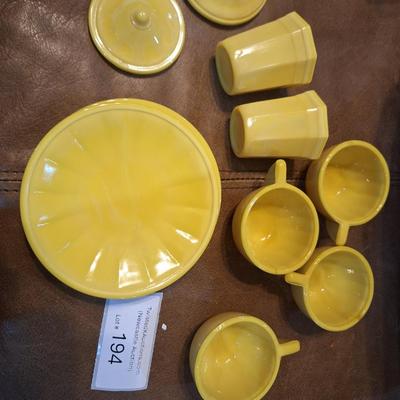 Sale Photo Thumbnail #677: AKRO tea set pieces- yellow