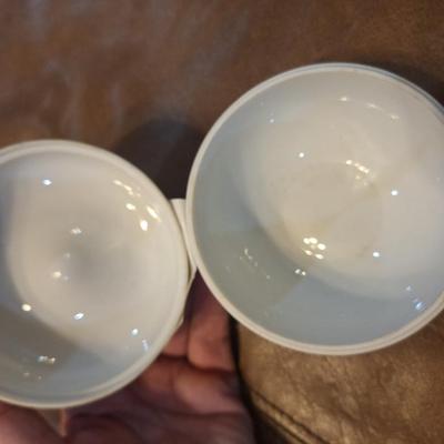 Sale Photo Thumbnail #694: vintage Lefton hand painted apple trinket bowl with lid