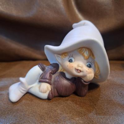 Sale Photo Thumbnail #706: 3 homco ceramic pixie elves