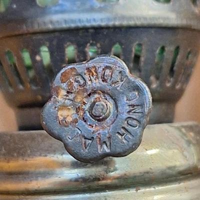 Sale Photo Thumbnail #717: small green glass oil lamp