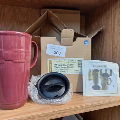 Sale Photo Thumbnail #725: Longaberger insulated travel mug