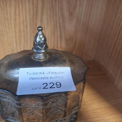 Sale Photo Thumbnail #826: silverplated trinket box