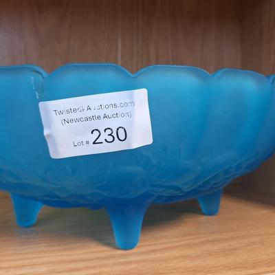 Sale Photo Thumbnail #830: blue satin footed fruit bowl