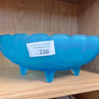 Sale Photo Thumbnail #831: blue satin footed fruit bowl