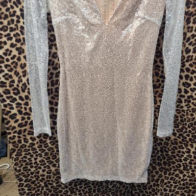 Sale Photo Thumbnail #893: White sequin dress from charlotte russe size XS