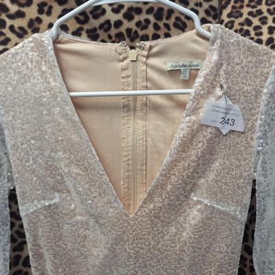 Sale Photo Thumbnail #892: White sequin dress from charlotte russe size XS