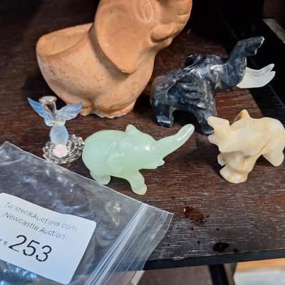Sale Photo Thumbnail #937: small elephant- stone carved and pottery.