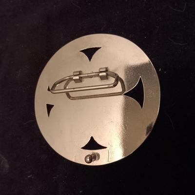 "RUB FOR LUCK" AND "BOTTOM'S UP" BOTTLE OPENER BELT BUCKLES