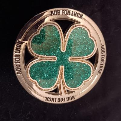 "RUB FOR LUCK" AND "BOTTOM'S UP" BOTTLE OPENER BELT BUCKLES