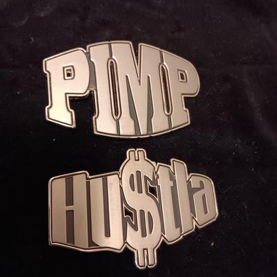 2 LARGE BELT BUCKLES