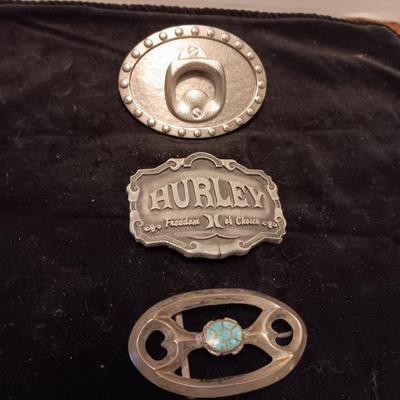 3 BELT BUCKLES