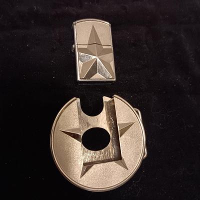 UNIQUE BELT BUCKLE WITH LIGHTER AND LADY LUCK BUCKLE