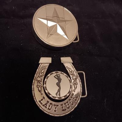 UNIQUE BELT BUCKLE WITH LIGHTER AND LADY LUCK BUCKLE