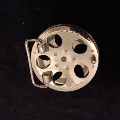 HARLEY DAVIDSON & CADILLAC EMBLEM BELT BUCKLES PLUS A ROTATING RIM BUCKLE