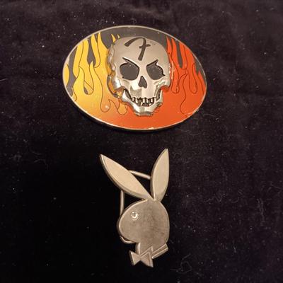 FENDER AND PLAYBOY BUNNY BELT BUCKLES