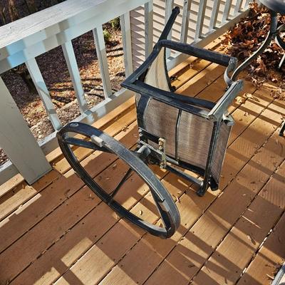 Hampton Bay Small Round Patio Table & Two Swivel Rockers (P-JS)