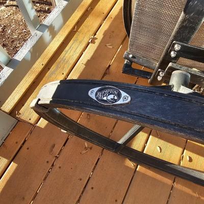 Hampton Bay Small Round Patio Table & Two Swivel Rockers (P-JS)