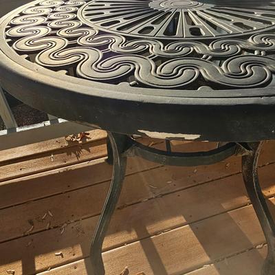 Hampton Bay Small Round Patio Table & Two Swivel Rockers (P-JS)
