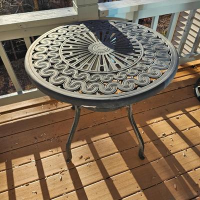 Hampton Bay Small Round Patio Table & Two Swivel Rockers (P-JS)