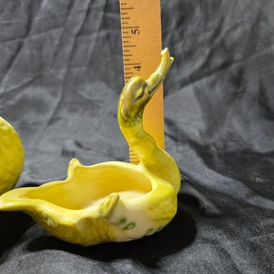 Vintage 1950’s HULL Pottery Large Swan Planter/Bowl with baby