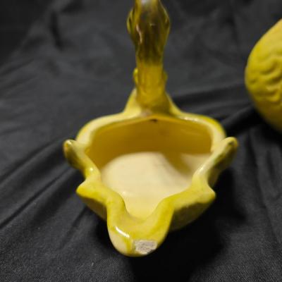 Vintage 1950’s HULL Pottery Large Swan Planter/Bowl with baby