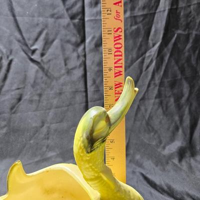 Vintage 1950’s HULL Pottery Large Swan Planter/Bowl with baby