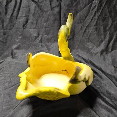Vintage 1950’s HULL Pottery Large Swan Planter/Bowl with baby