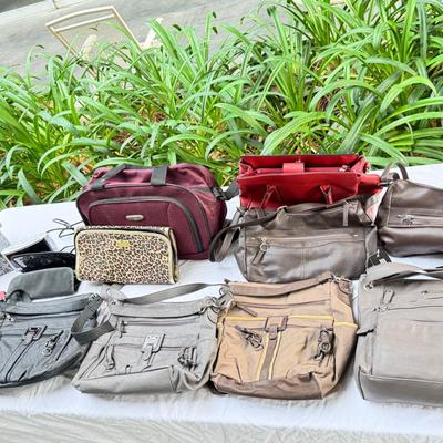 Sale Photo Thumbnail #84: Rosetti new vinyl handbags form Kohls, used small duffel bad and  jewelry travel cases
