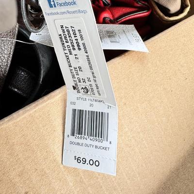 Sale Photo Thumbnail #95: Rosetti new vinyl handbags form Kohls, used small duffel bad and  jewelry travel cases