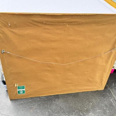 Sale Photo Thumbnail #123: Large 36" gold framed water color floral prints in good condition. A few small nicks to gold frame. Signed and numbered, under glass, no shipping.