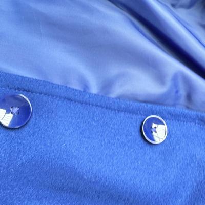 Sale Photo Thumbnail #134: Bob Mackie art, Alfred Dunner, Susan Graver. Medium size shirts in worn condition. Wool Blue winter jacket by Cascade. 2 classic vintage Fairway sweaters for golf, and 2 "dickies" Blue and white.