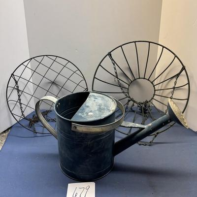 watering Can and Hanging Baskets