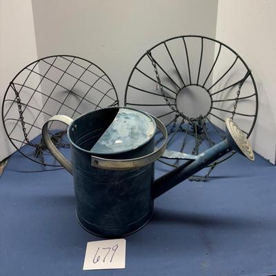 watering Can and Hanging Baskets