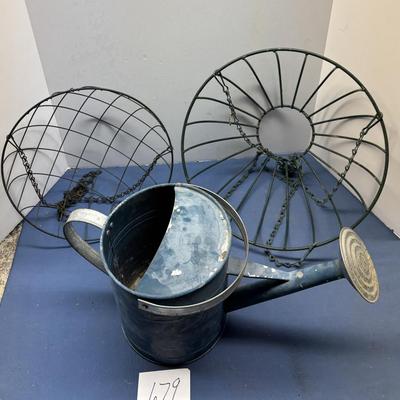 watering Can and Hanging Baskets