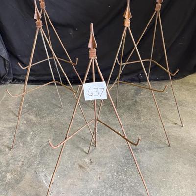 5 Small Decorative Metal Easels