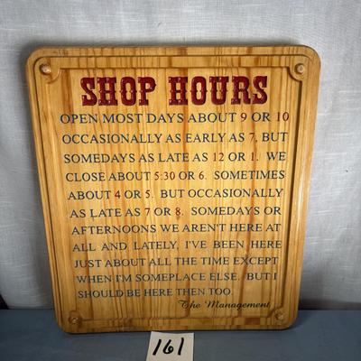 Store Hour Sign