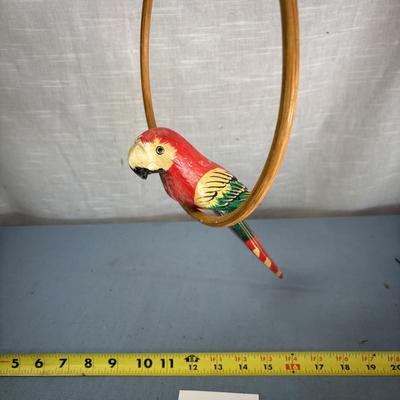 Vintage Wooden Parrot