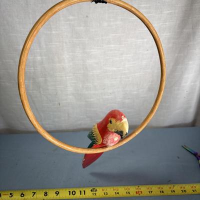 Vintage Wooden Parrot
