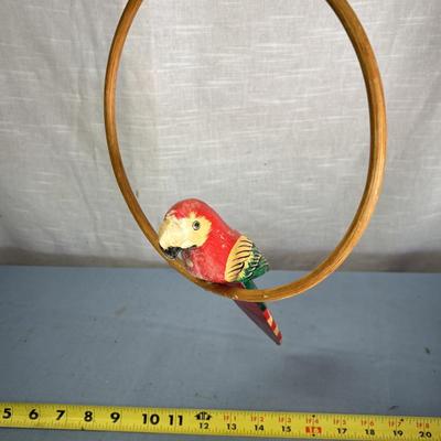 Vintage Wooden Parrot