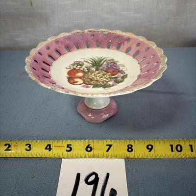 Vintage Ucagco Pedestal Dish