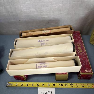 Vintage Player Piano Rolls