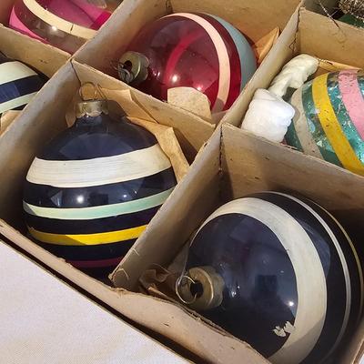 Large Vintage Glass Christmas Ornaments (BLR-JS)